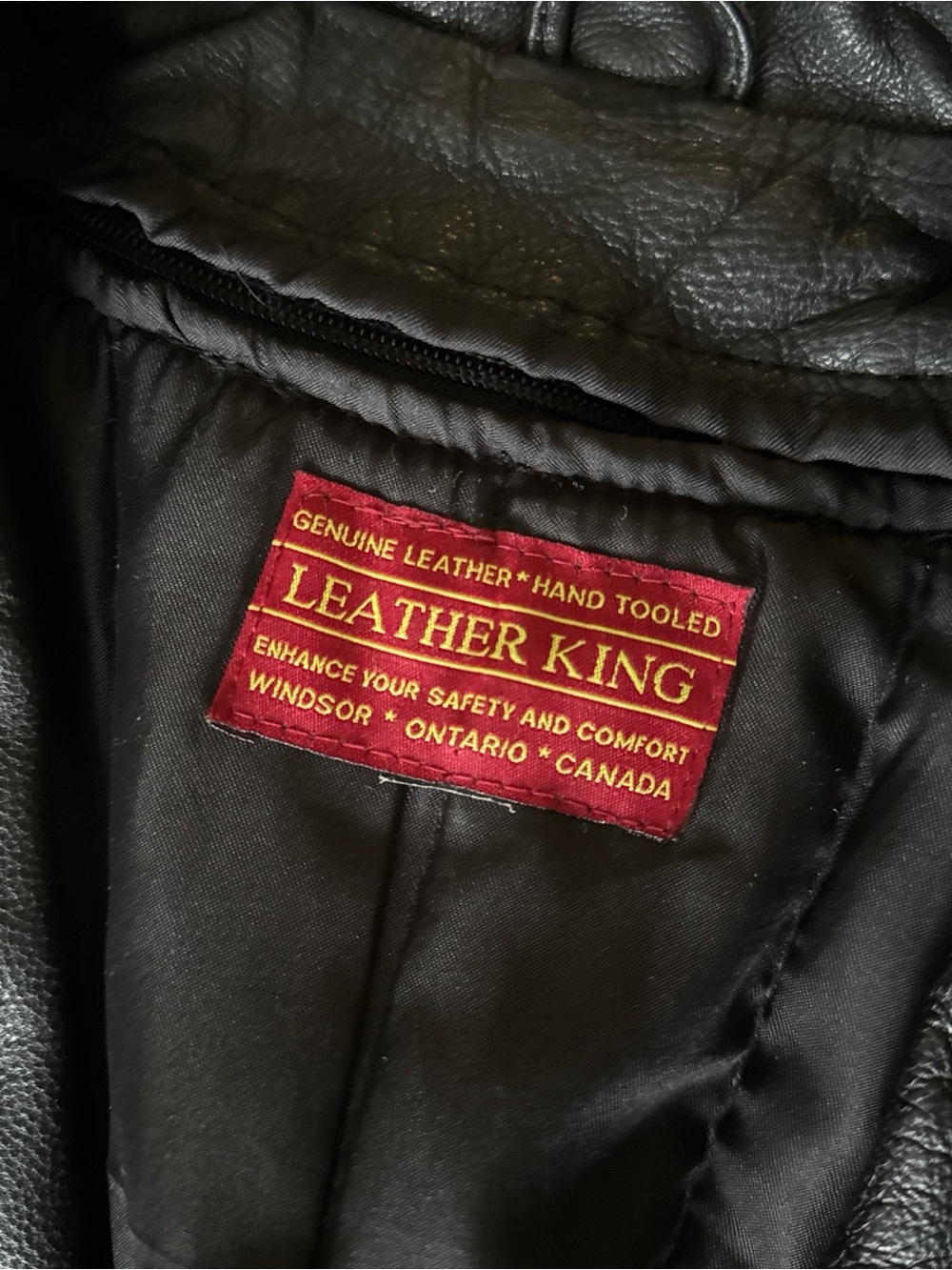 Black Leather Biker Jacket - Picture 4 of 6